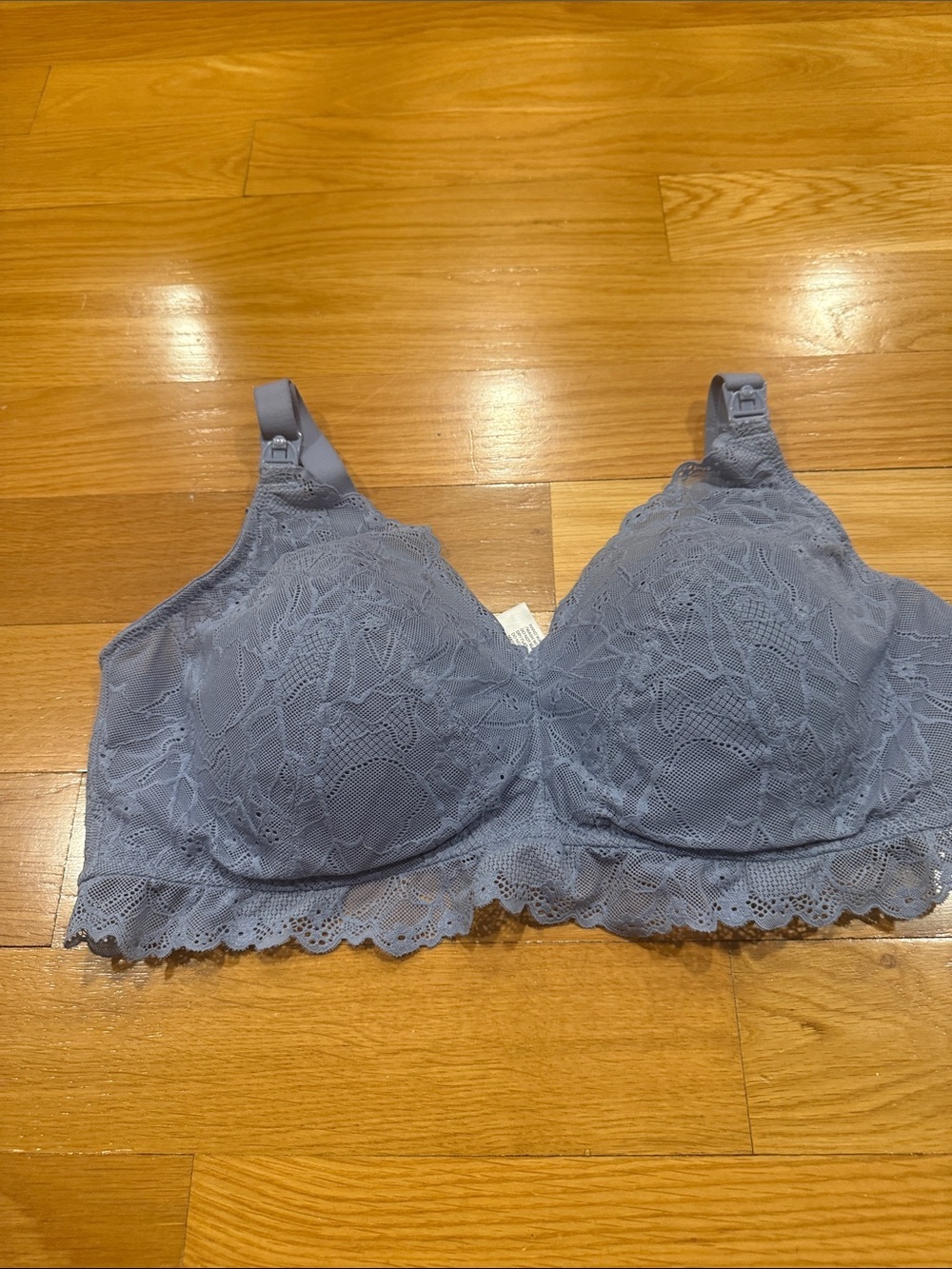 Momcozy blue lace v-neck nursing’s bra size 2XL.